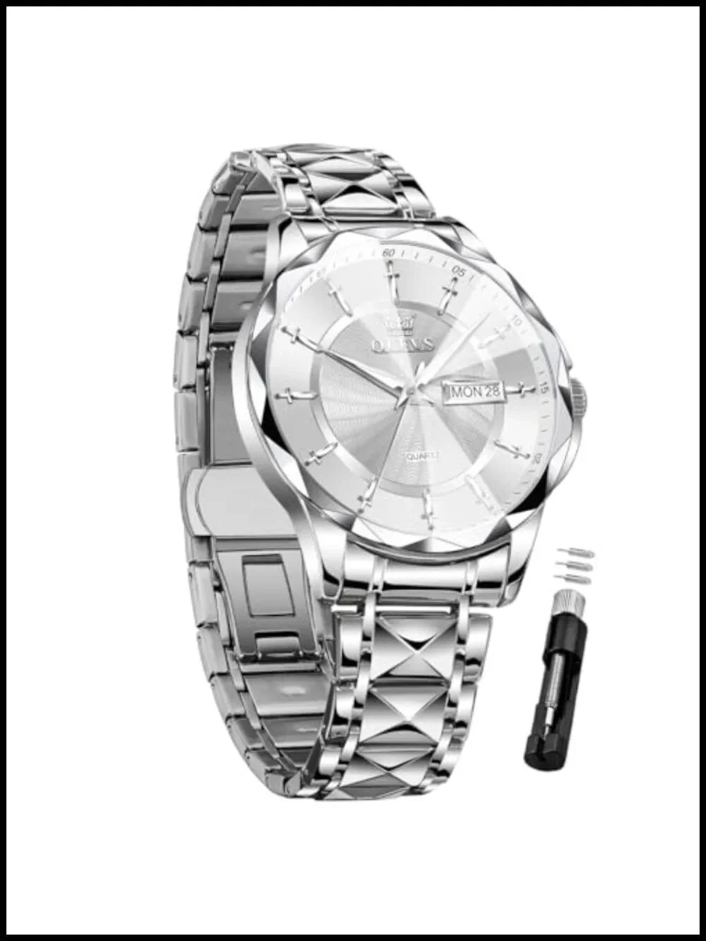 Men's Luxury Waterproof Analog Quartz Watch Stainless Steel Business